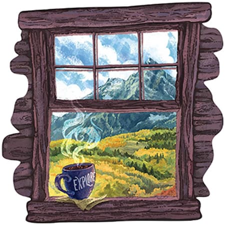 Sticker Art Wilderness Through A Window Sticker 470132